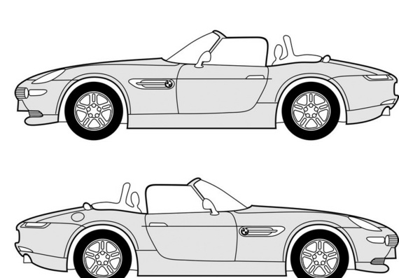 BMW Z8 E52 is drawings of the car
